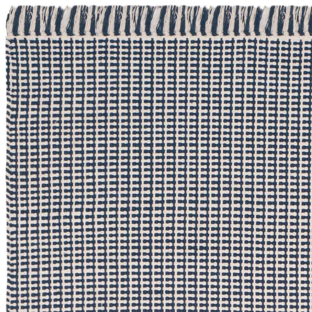 Montauk MTK340 Hand Woven Indoor Area Rug - Ivory/Navy - 6'x9' - Safavieh