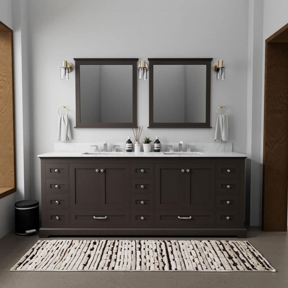 Lexora Dukes 84" Double Bathroom Vanity Base Only