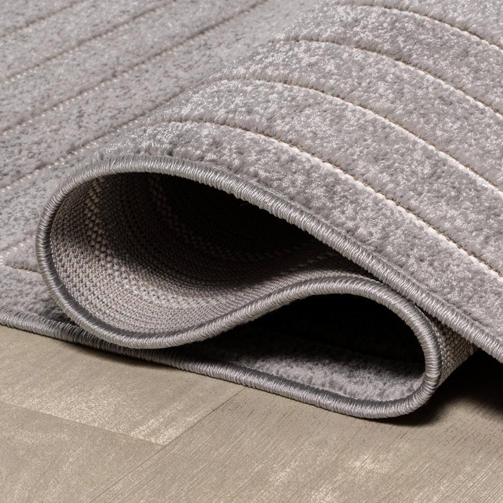 JONATHAN Y Odense High-Low Minimalist Angle Geometric Gray/Ivory 4 ft. x 6 ft. Indoor/Outdoor Area Rug