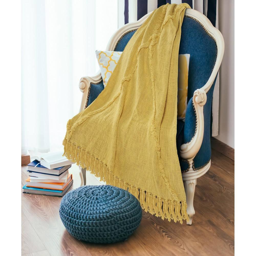 Evette Rios Terracotta Fringed Handmade Woven Throw Blanket & Reviews | Wayfair