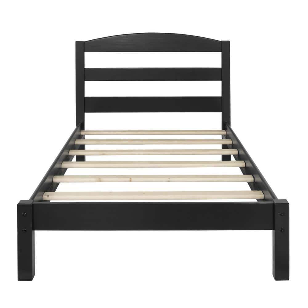 DHP Braylon Twin Size Wooden Bed Frame, Black
