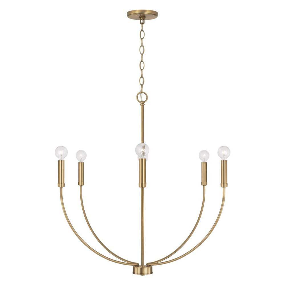 Ansley 6 Light Metal Dimmable Chandelier