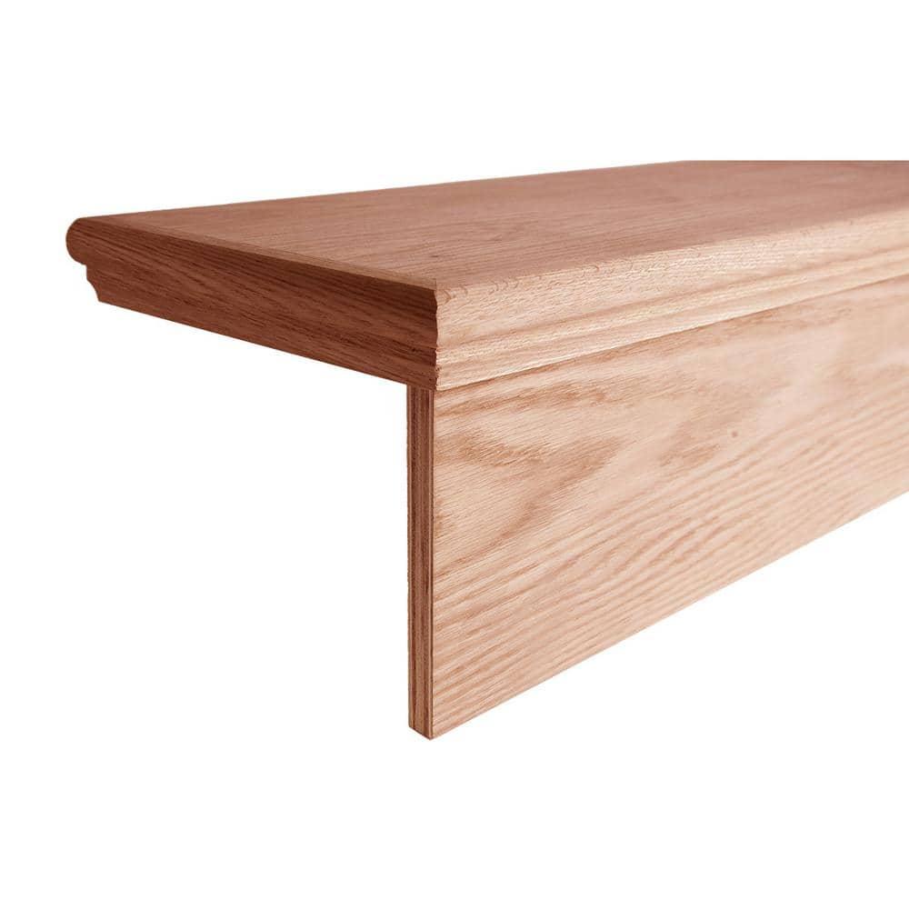 48-inch Unfinished Red Oak Stair Tread Kit with Riser
