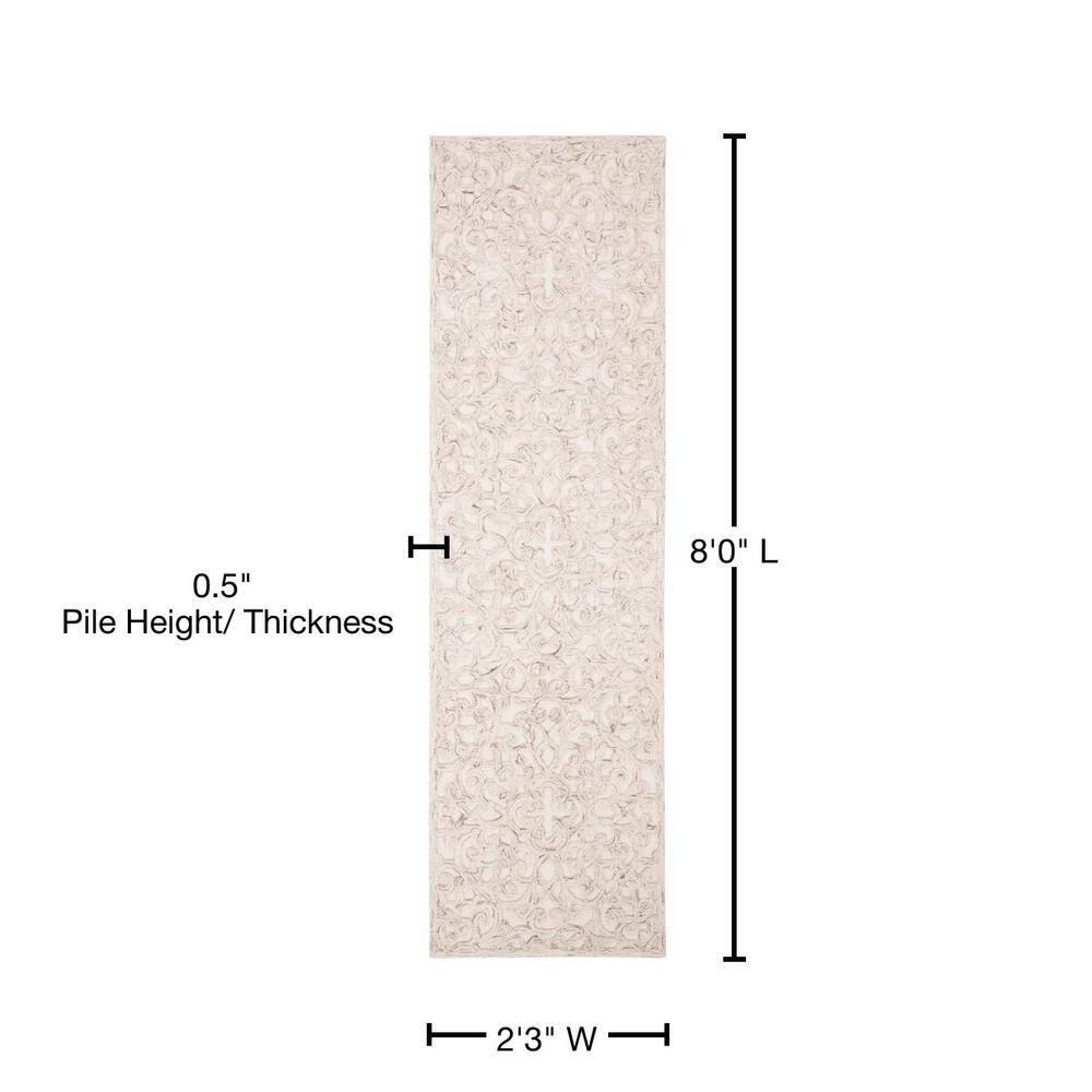 Trace TRC103 Hand Tufted Runner Rug - Camel/Ivory - 2'3"x8' - Safavieh.