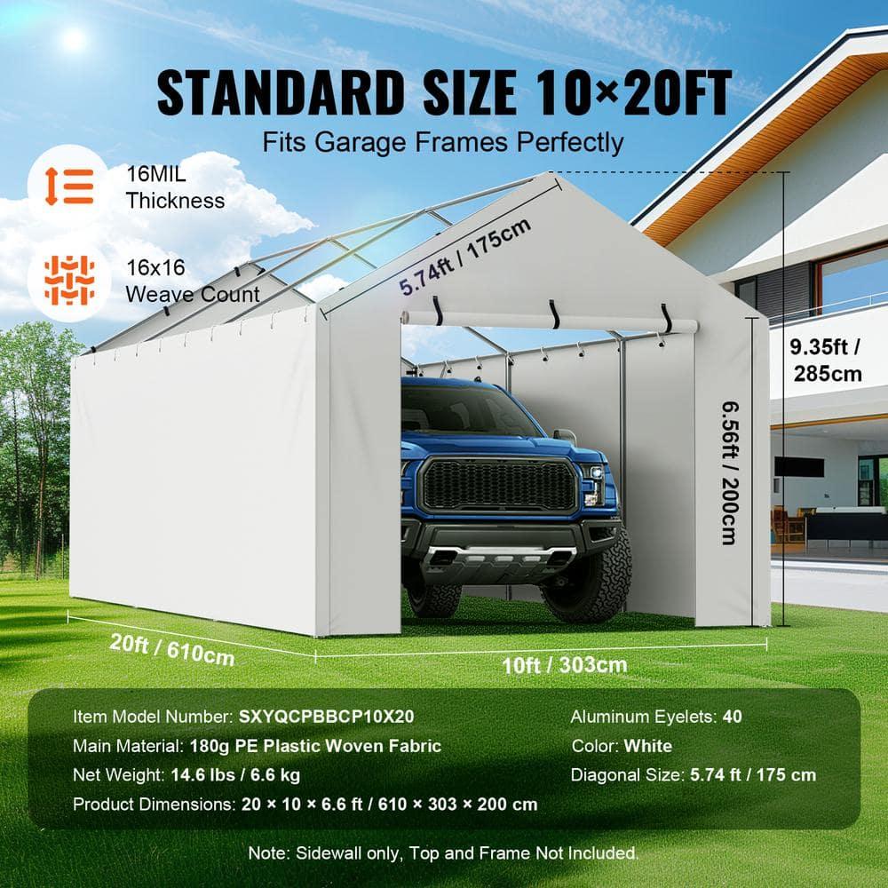 VEVOR 10 Ft. W x 20 Ft. D Garage