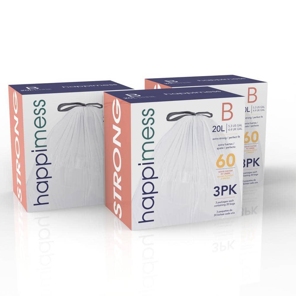happimess Drawstring Trash Bags 60 Count