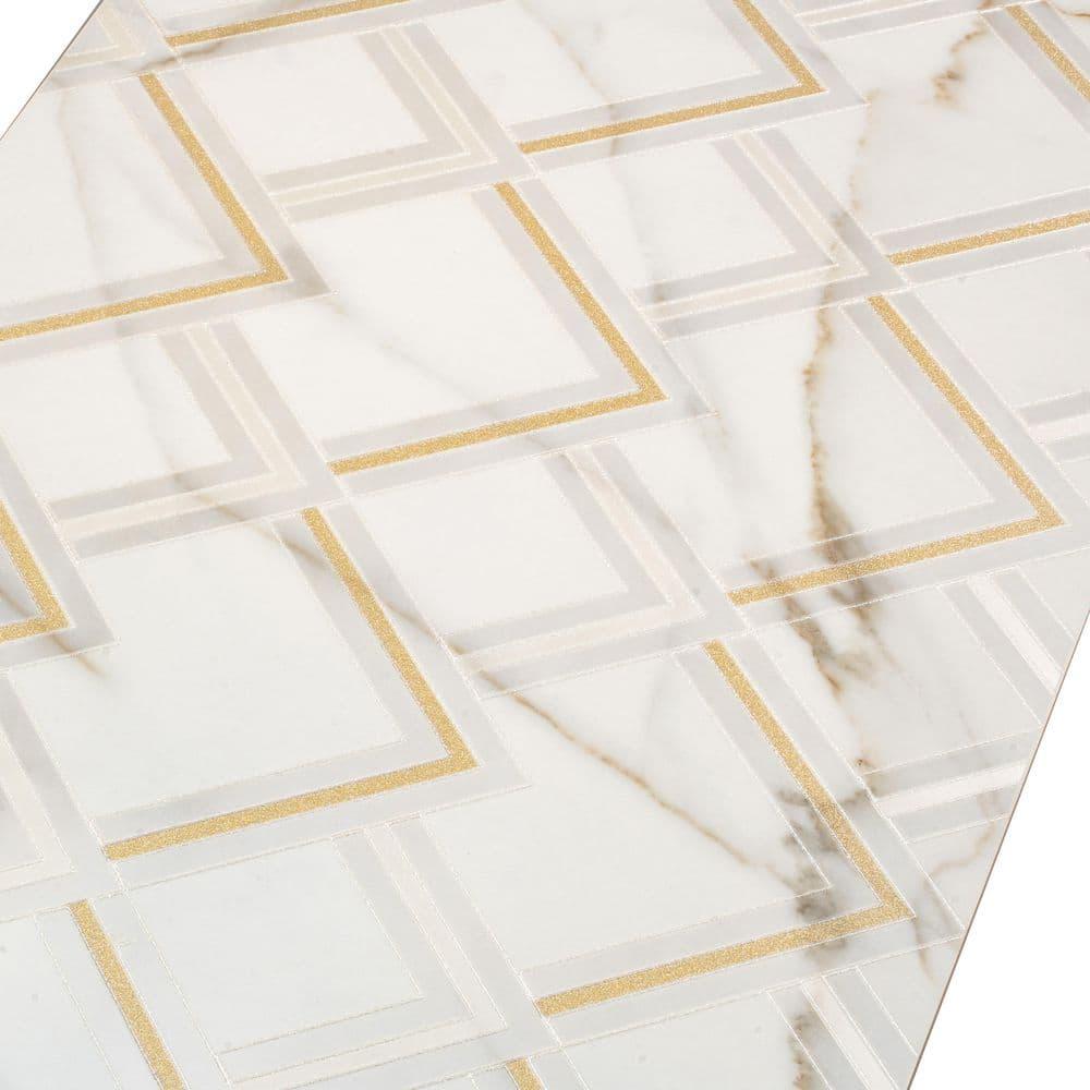Strata 24 X 48 In. Polished White And Gold Porcelain Large Format Wall Tile (7.75 Sq Ft/Case) - 1 Pack