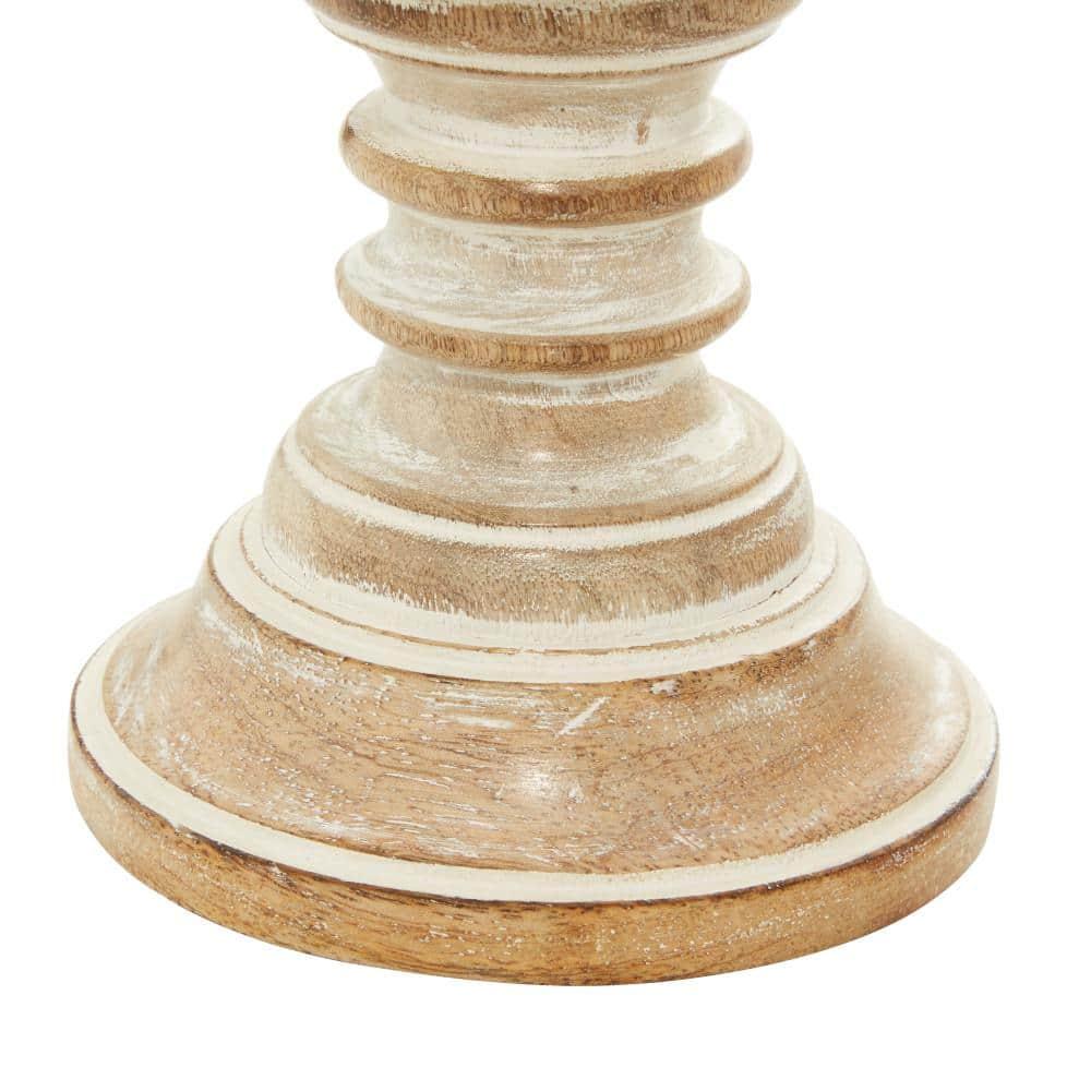 Candle Stands - Wood Candle Holder Pair