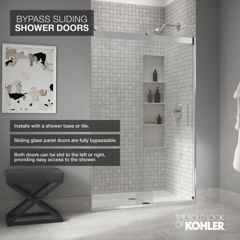 Levity 59.63" x 74" Bypass Shower Door with CleanCoat® Technology