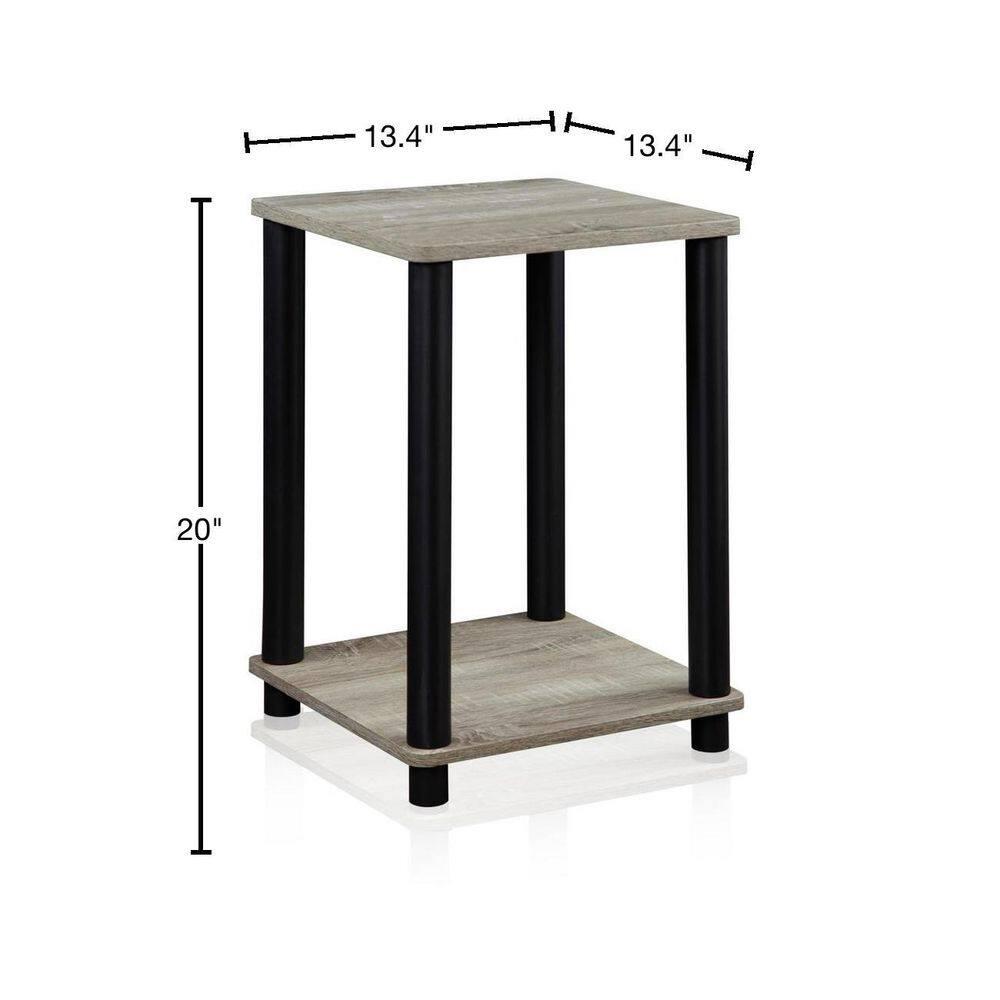 Furinno Turn-N-Tube End Table, Square,Black,Wood