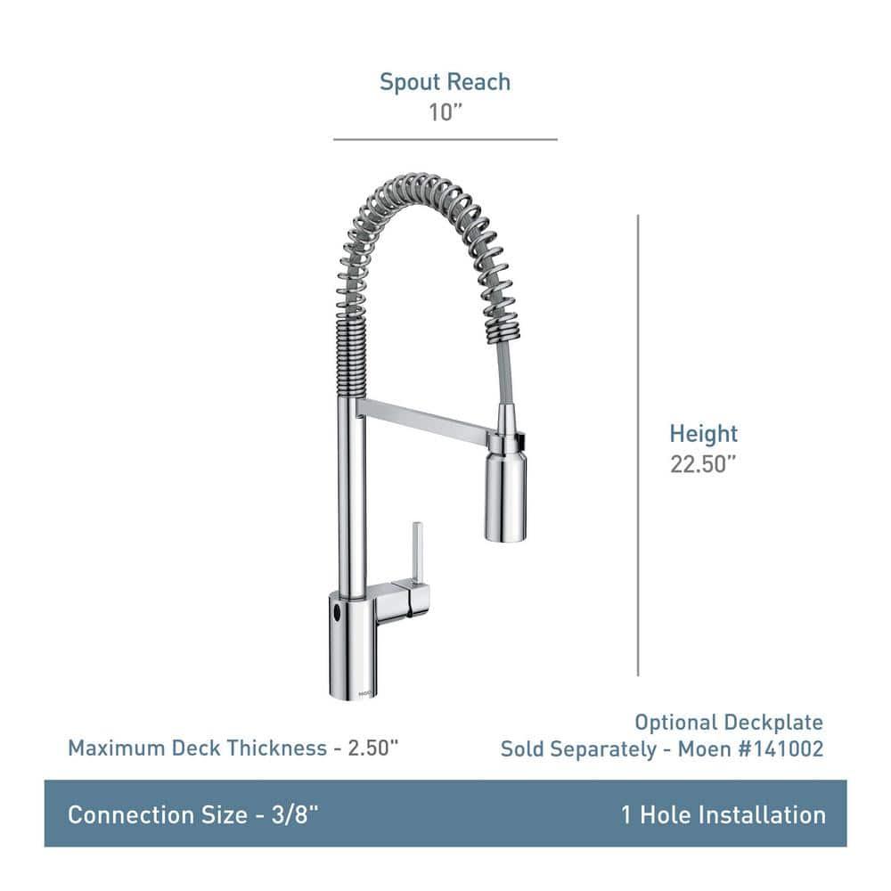 Moen Align MotionSense Wave Single Handle Spring Pulldown Kitchen Faucet with Power Clean Technology