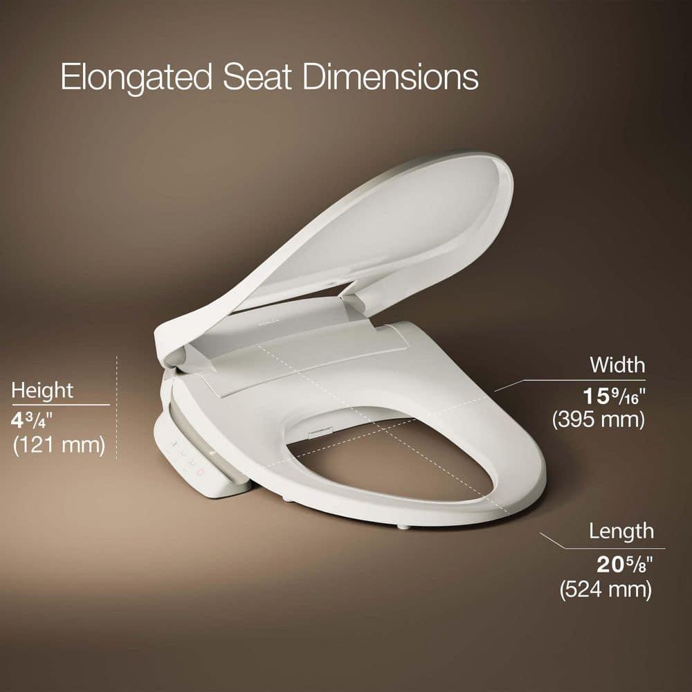 PureWash E545 Elongated Heated Bidet Toilet Seat, Electric Bidets for Existing Toilets