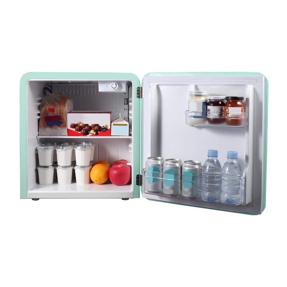 Magic Chef Magic Chef 1.6 Cubic Feet Retro Style Mini Fridge with Interior LED Light, Mint