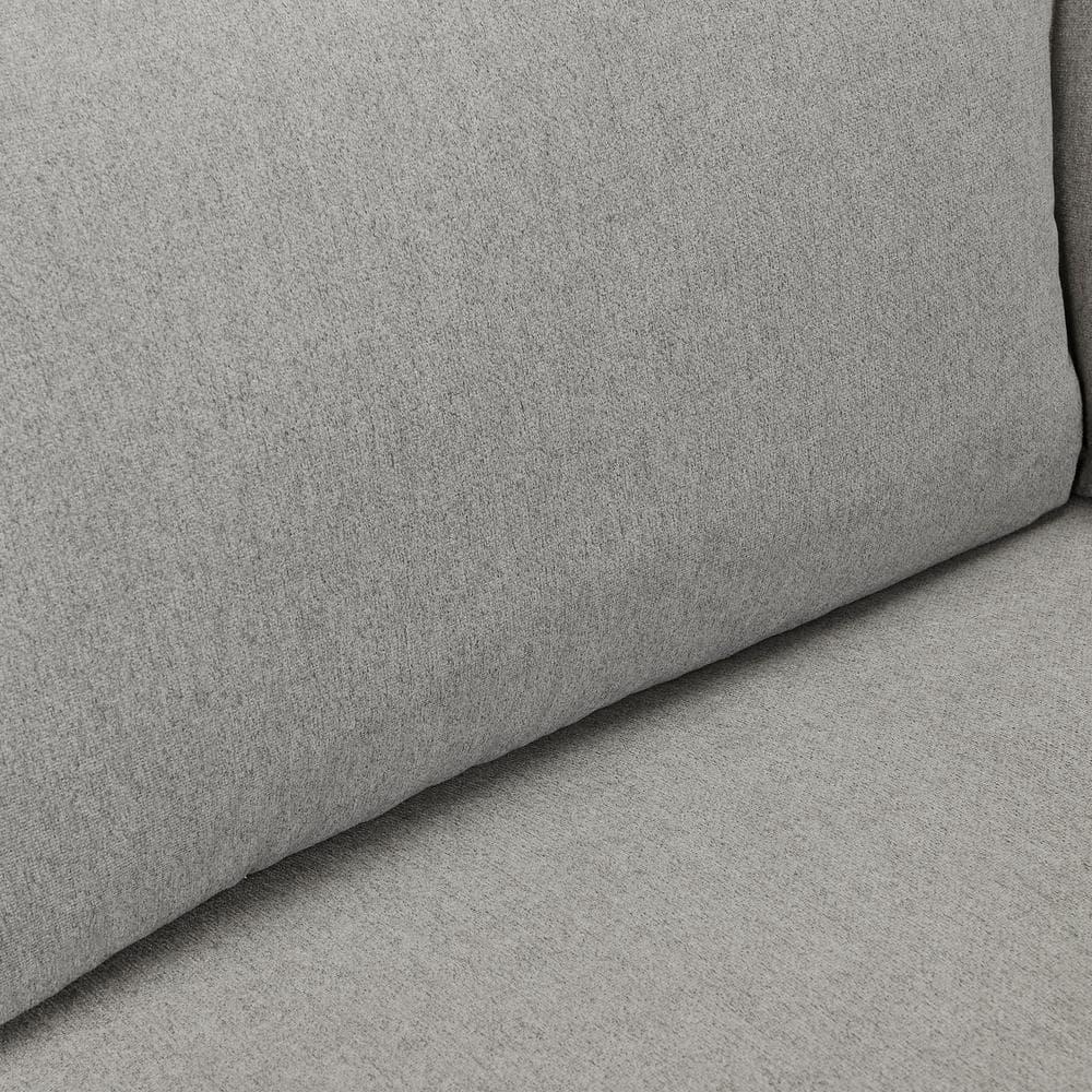 Armen Living Juliett 80" Modern Fabric Reclining Sofa in Gray