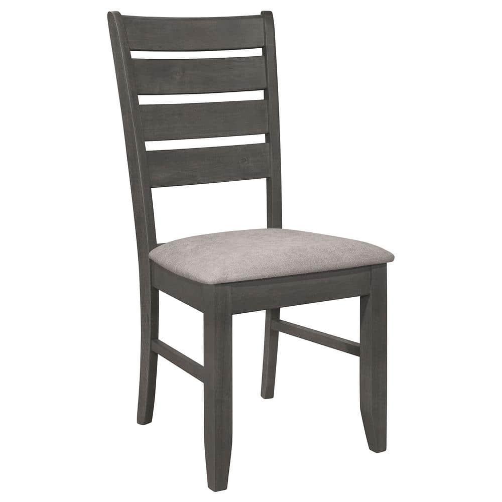 Newline Dalila Wood Dining Side Chair Dark Grey (Set Of 2)