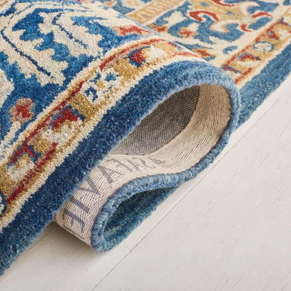Antiquity AT64 Hand Tufted Accent Rug - Dark Blue/Multi - 2'x3' - Safavieh.