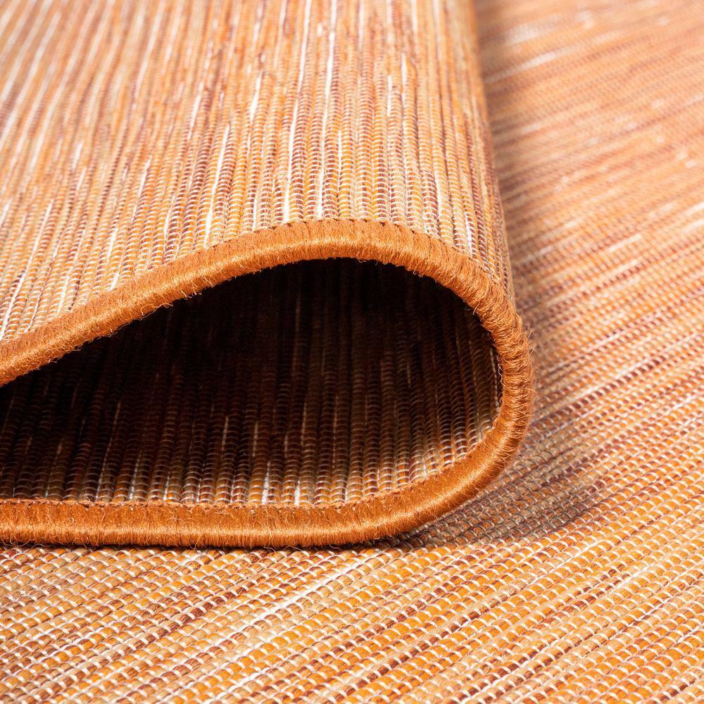 8'x10' Ethan Modern Flatweave Solid  Area Rug, Orange - JONATHAN Y