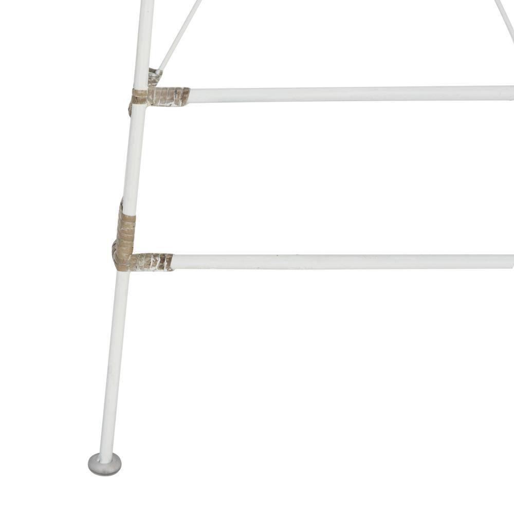 Minerva Wicker Bar Stool (Set of 2) - WIK6508 - White/White - Safavieh