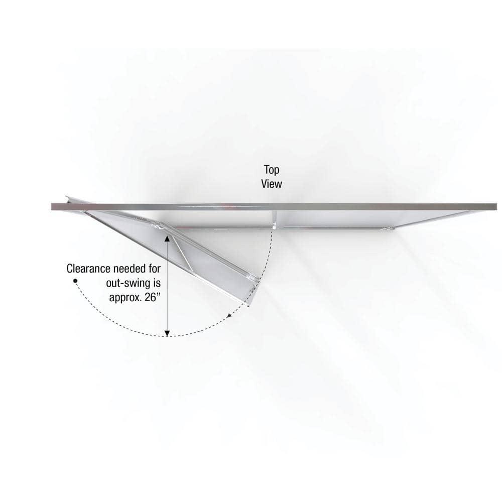 Basco Deluxe 57" W x 68.63" H Framed Shower Door DLXH35A5868CLSV