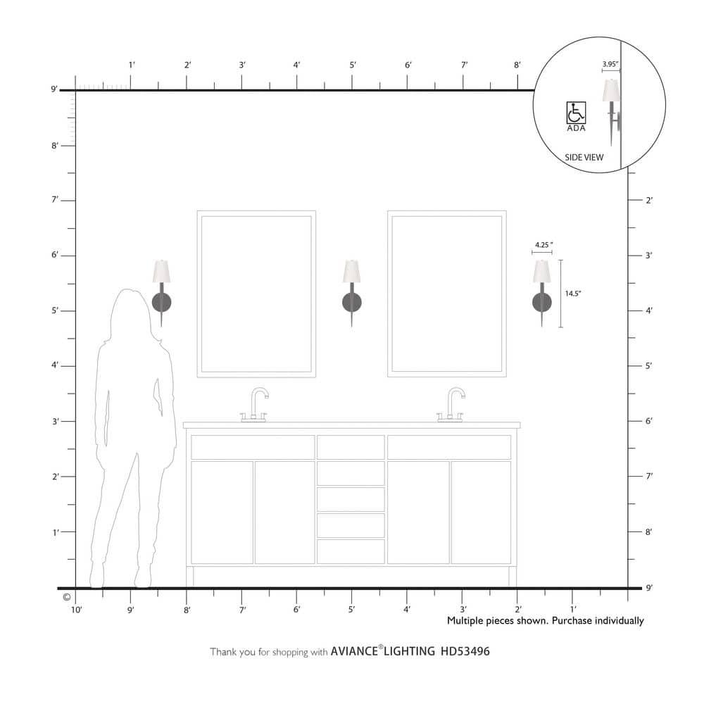 Livex Lighting Witten 1 - Light Wall Light in  Antique Brass