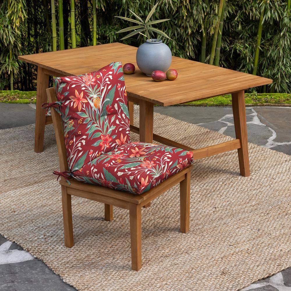 ARDEN Arden earthFIBER Plush Modern Tufted Polyfill Dining Chair Cushion, 21 x 40 (Set of 2)