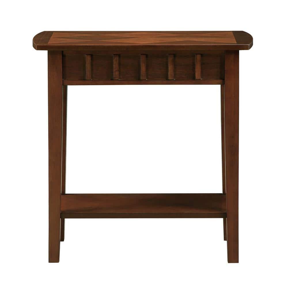 Dennis End Table with Shelf Espresso