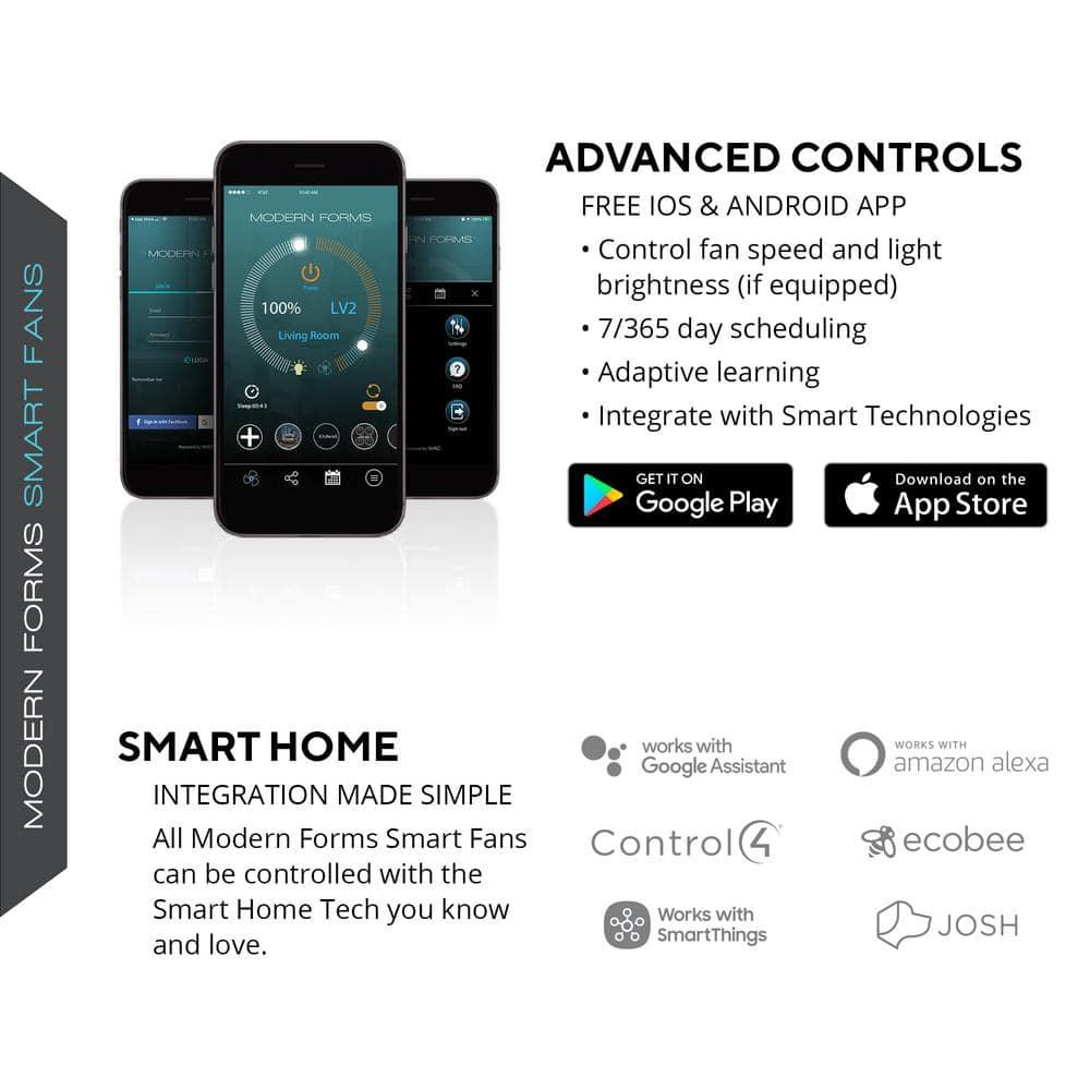 Hydra 8 - Blade Outdoor LED Smart Standard Ceiling Fan with Wall Control and Light Kit Included, Works With Alexa and iOS or Android App