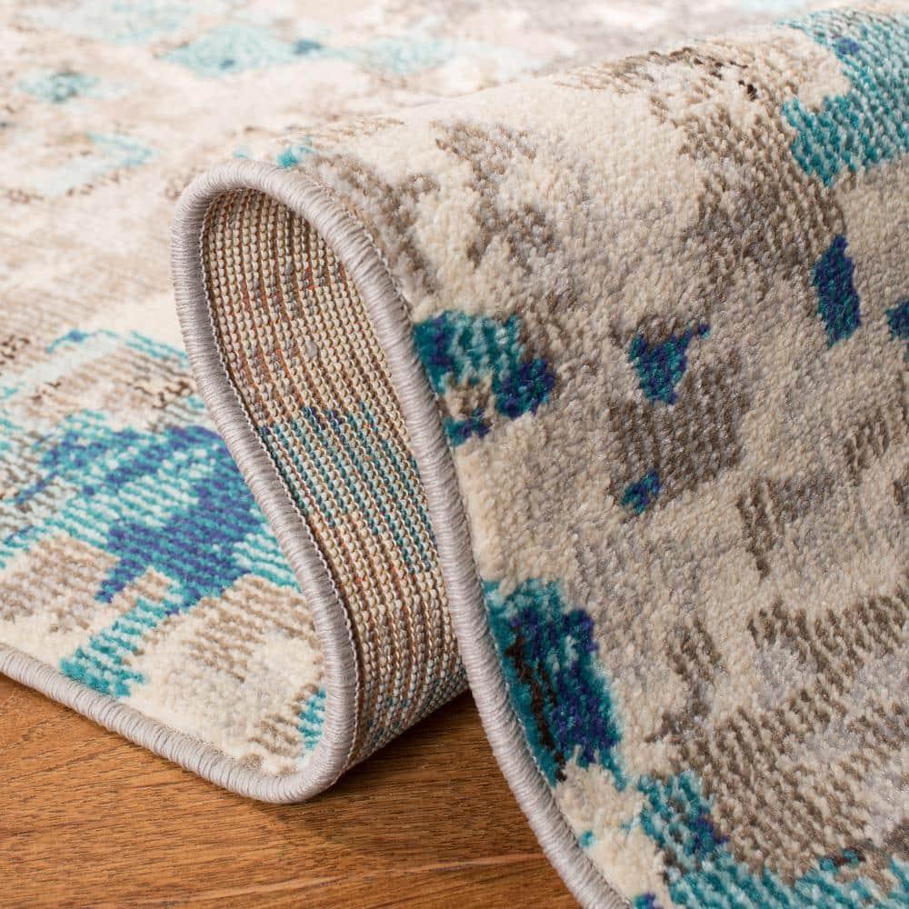 Madison MAD425 Power Loomed Indoor Area Rug - Grey/Blue - 9'x12' - Safavieh