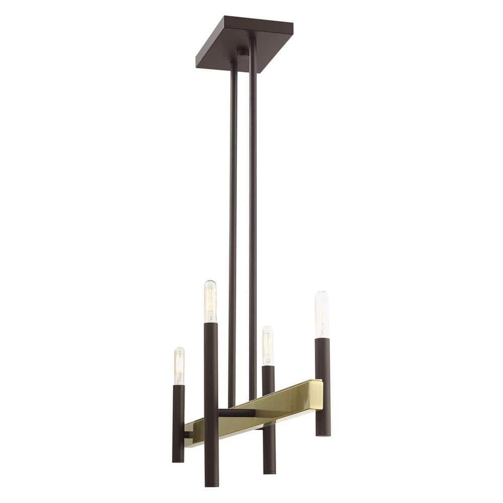 Livex Lighting Denmark 4 - Light Chandelier in  Bronze
