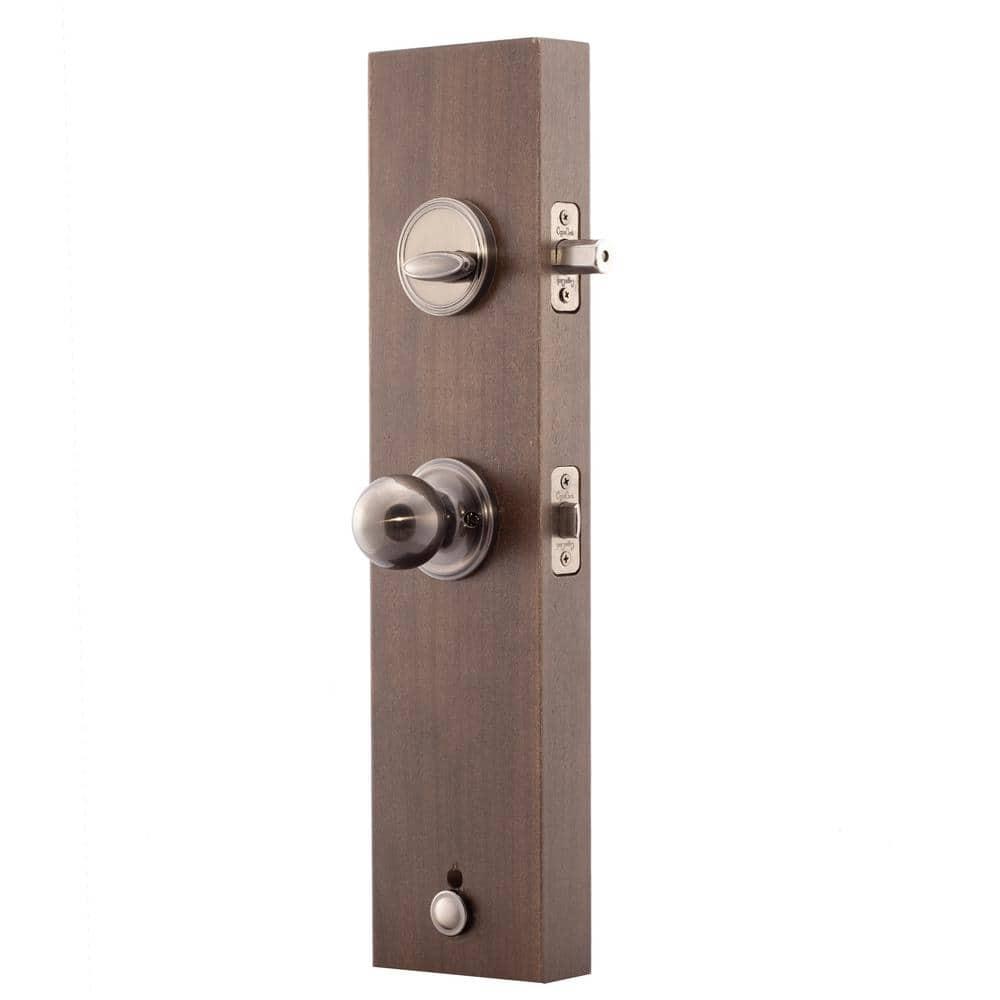 Copper Creek Handleset with Single Cylinder Deadbolt and Door Knob and Colonial Rosette