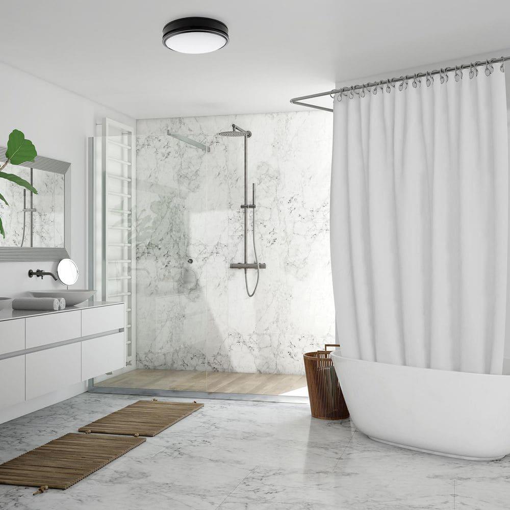Brushed Nickel Round LED Ceiling Mount Exhaust Fan