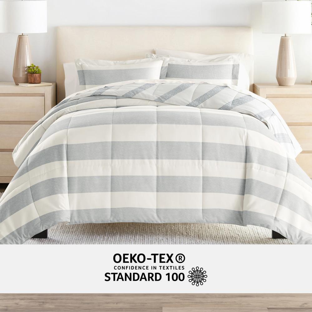 IEnjoy Home 7-Piece Bedding Bundle - Pattern Comforter and Sheet Set