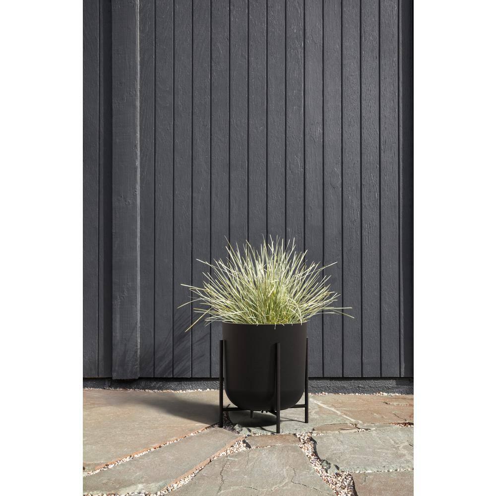 Veradek Mason Series Raised Kona 15" Plastic-Stone Planter with Stand - (Black/1 Pack)