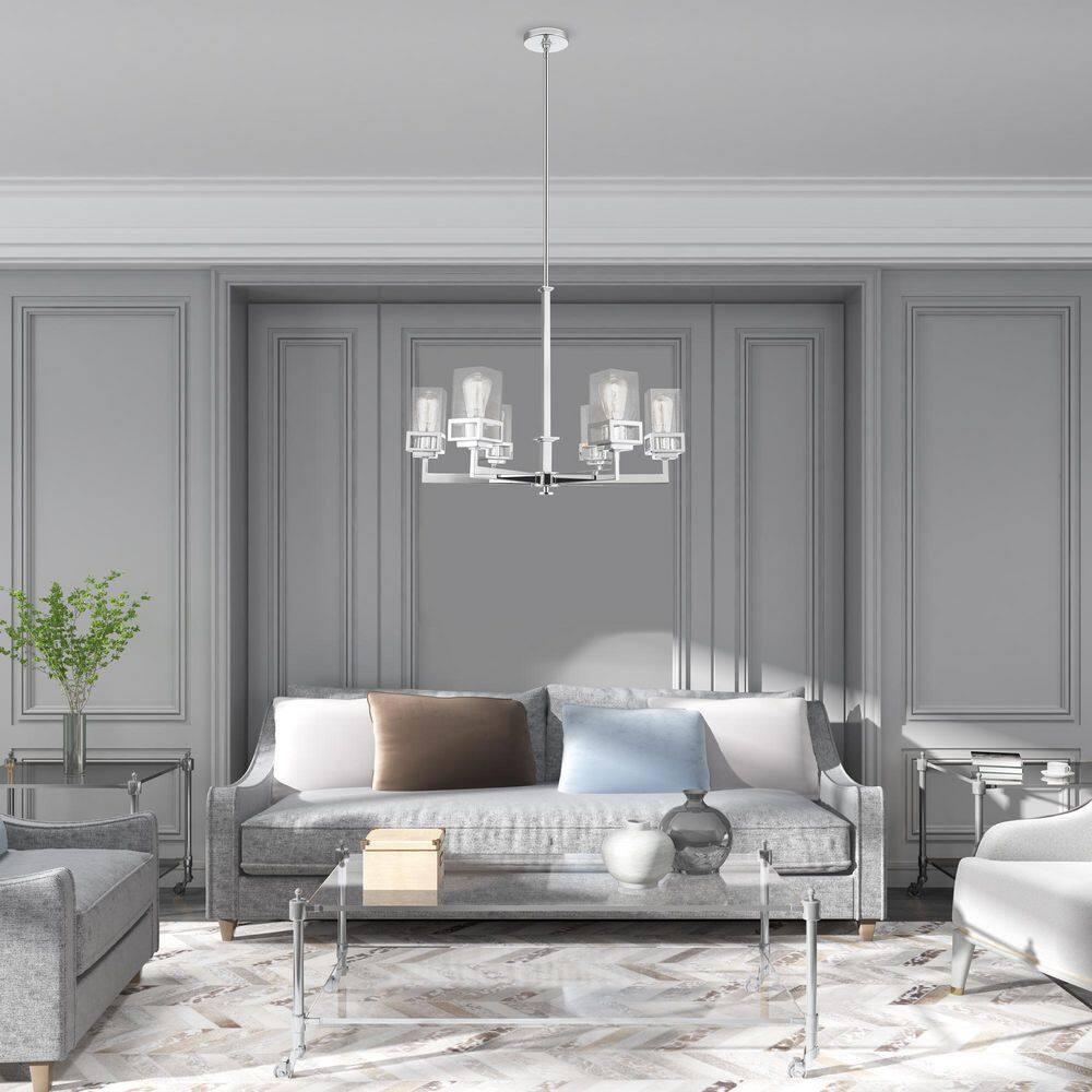 Livex Lighting Harding 6 - Light Chandelier in  Polished Chrome