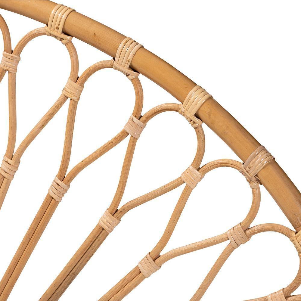 King Perenna Natural Rattan Headboard Brown - bali & pari: Boho Style, Freestanding Design