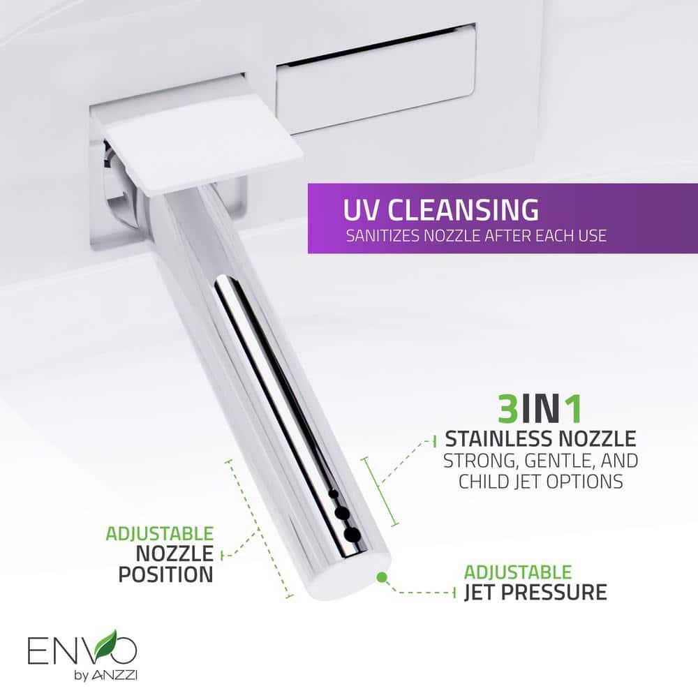 Swcorp TL-STFF950WH Envo Echo Elongated Smart Toilet Bidet in White with Auto Open, Auto Close, Auto Flush & Heated Seat
