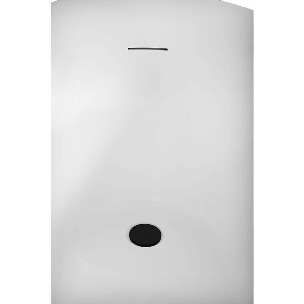 60" Streamline Soaking Freestanding Tub and Tray With Internal Drain