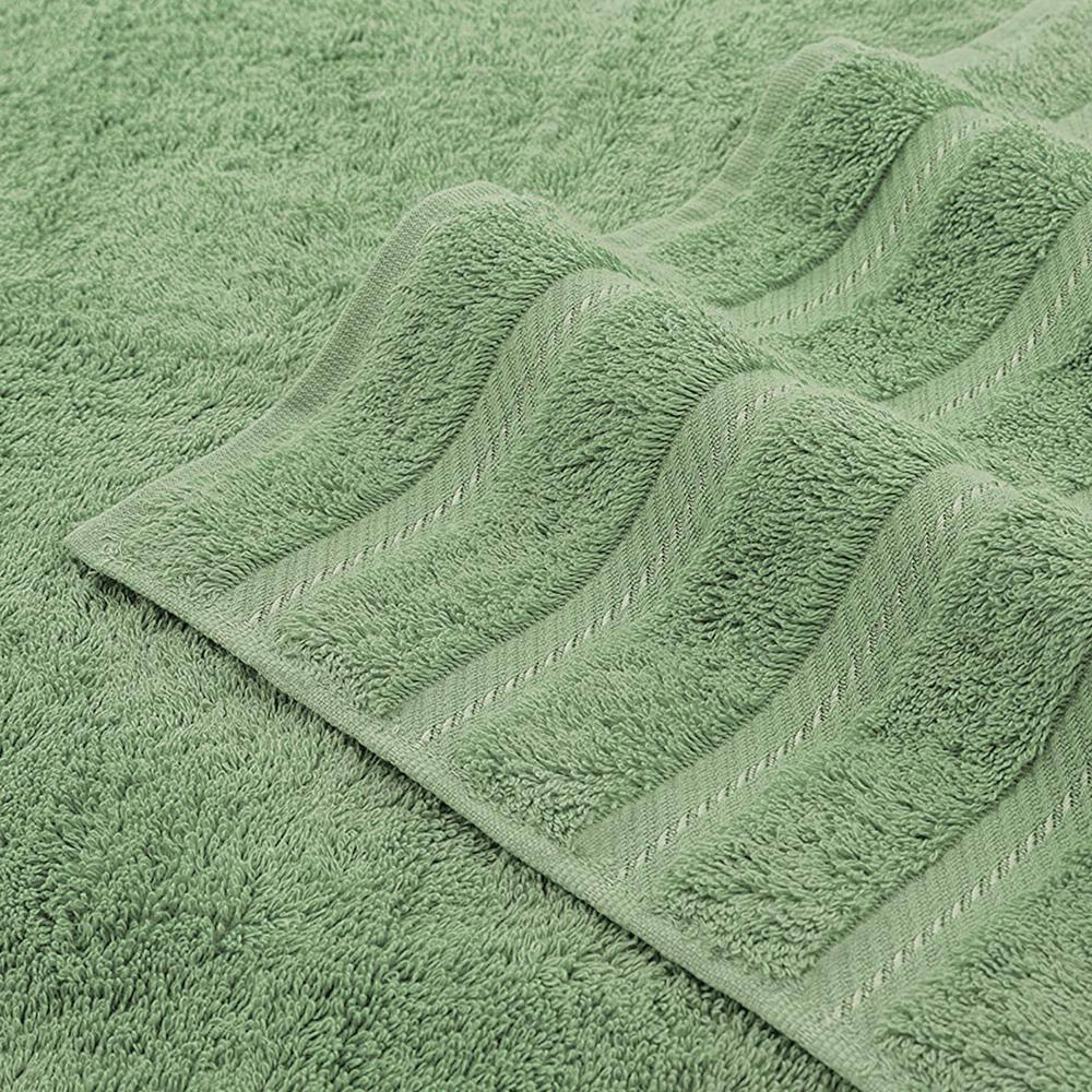 American Soft Linen 6 Piece Towel Set, 100% Cotton Bath Towels for Bathroom, Sage Green