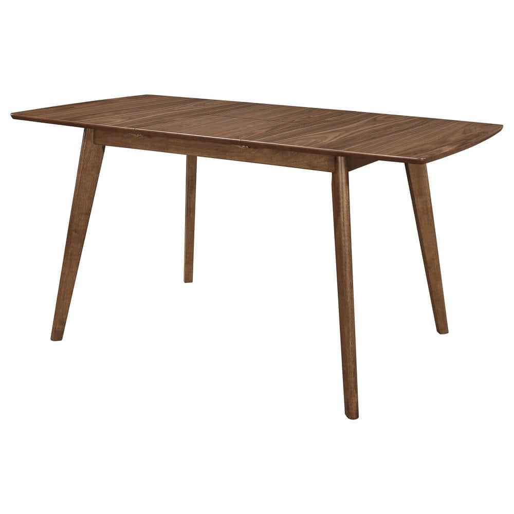 Coaster Furniture Coaster Furniture Alfredo Extension Leaf Dining Table Natural Walnut
