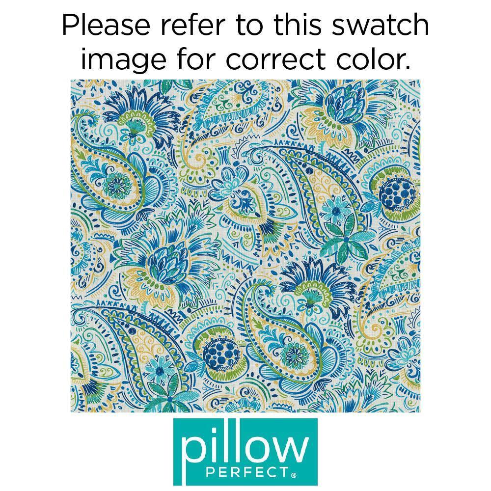 Pillow Perfect Gilford Paisley Indoor/Outdoor Reversible Throw Pillow (Set of 2)