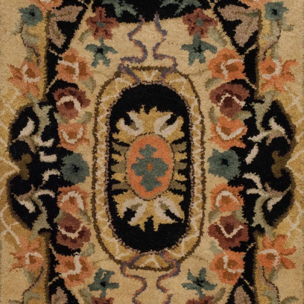 Classic CL304 Hand Tufted Runner Rug - Black/Gold - 2'3"x12' - Safavieh.