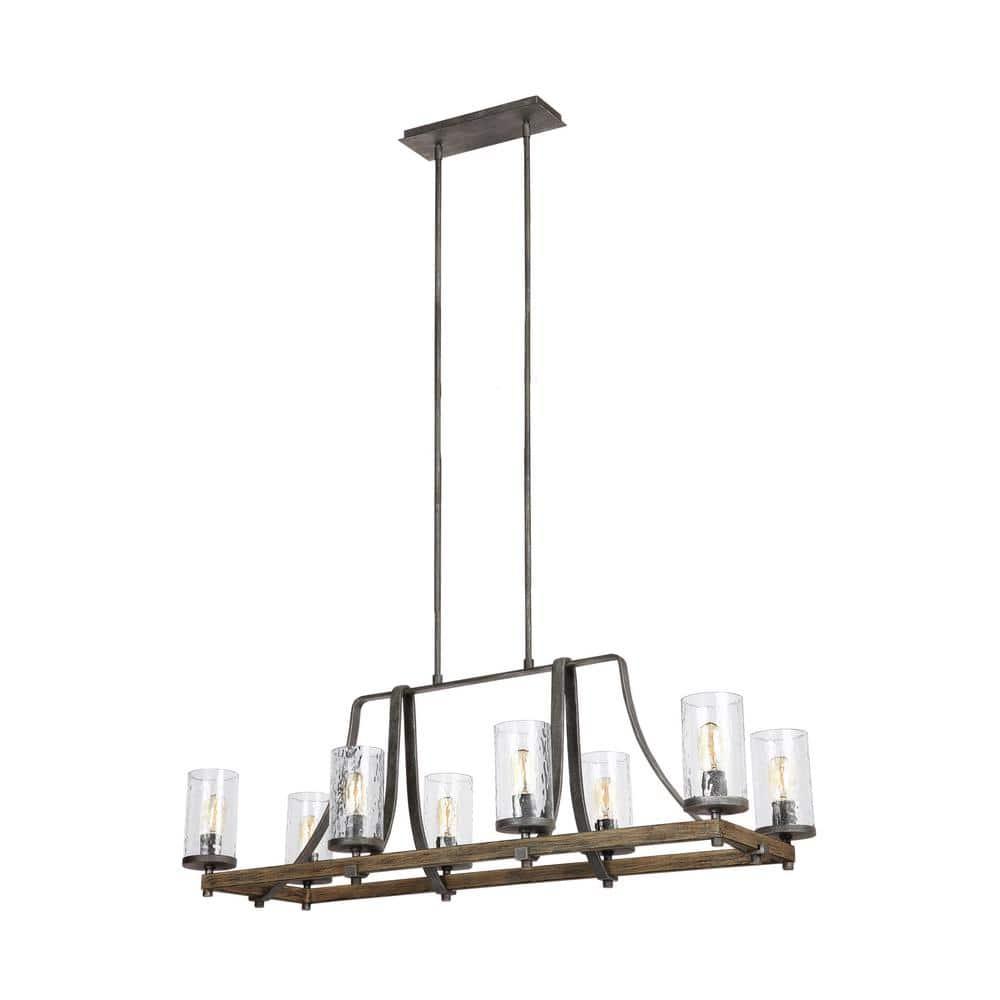 Steffens Wood & Iron Linear Chandelier (46")