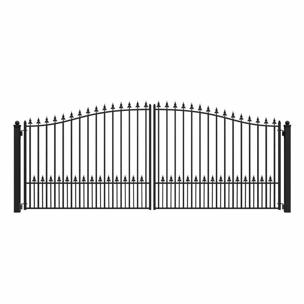ALEKO DG16MUND Steel Dual Swing Driveway Gate - MUNICH Style - 16 x 6 Feet
