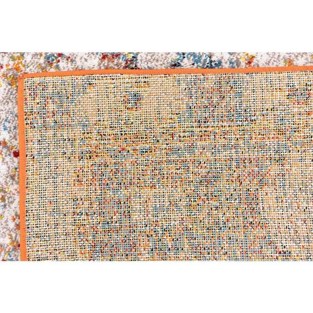 Unique Loom Rosso Collection Area Rug - Bellini (2' 7" x 10' Runner Beige/Blue)