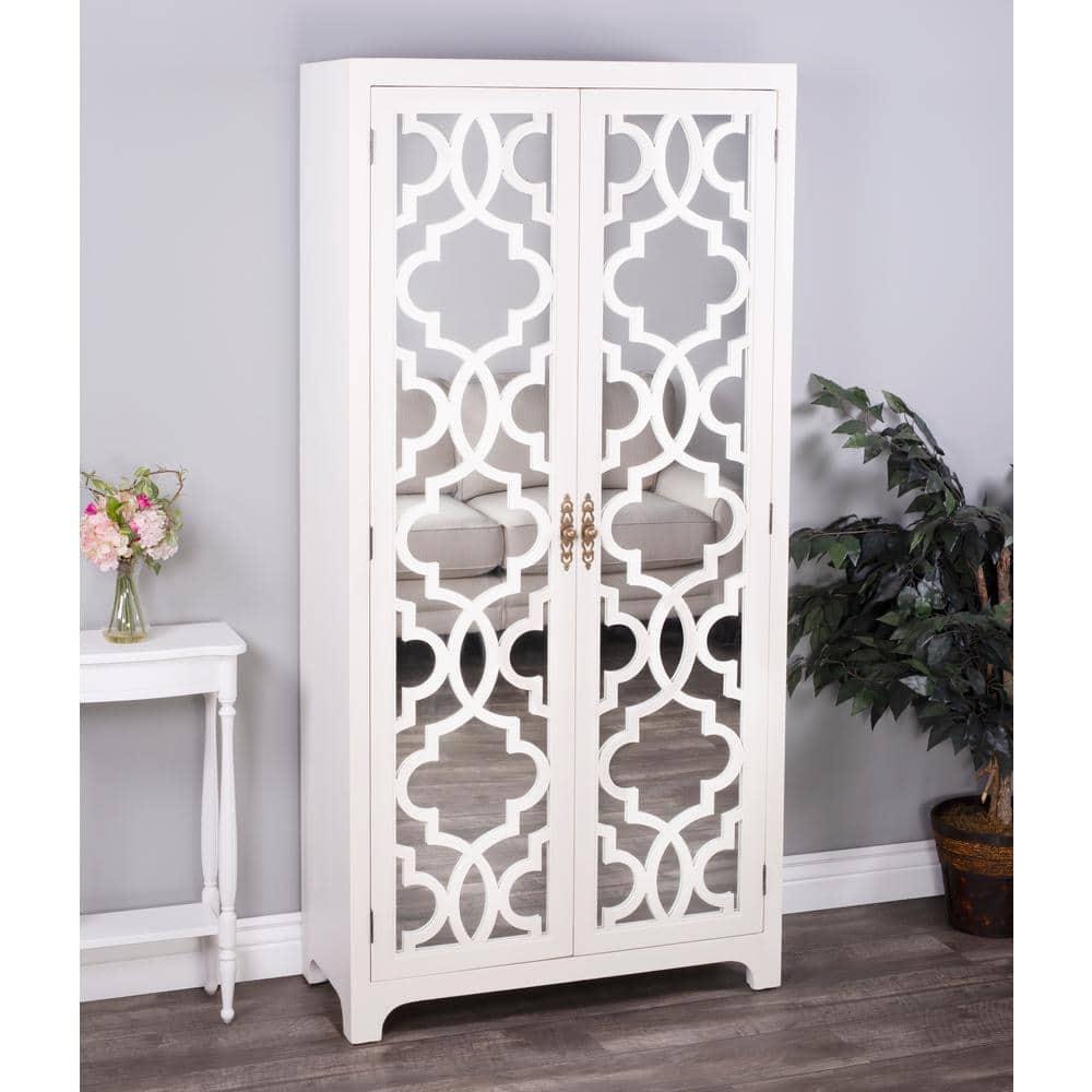 Butler Specialty Company Morjanna Tall Mirrored Cabinet - White