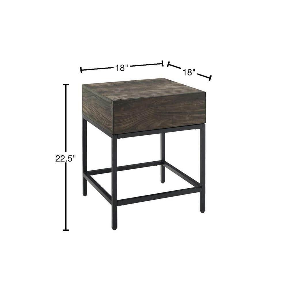 Crosley Jacobsen 1 Drawer End Table in Brown Ash