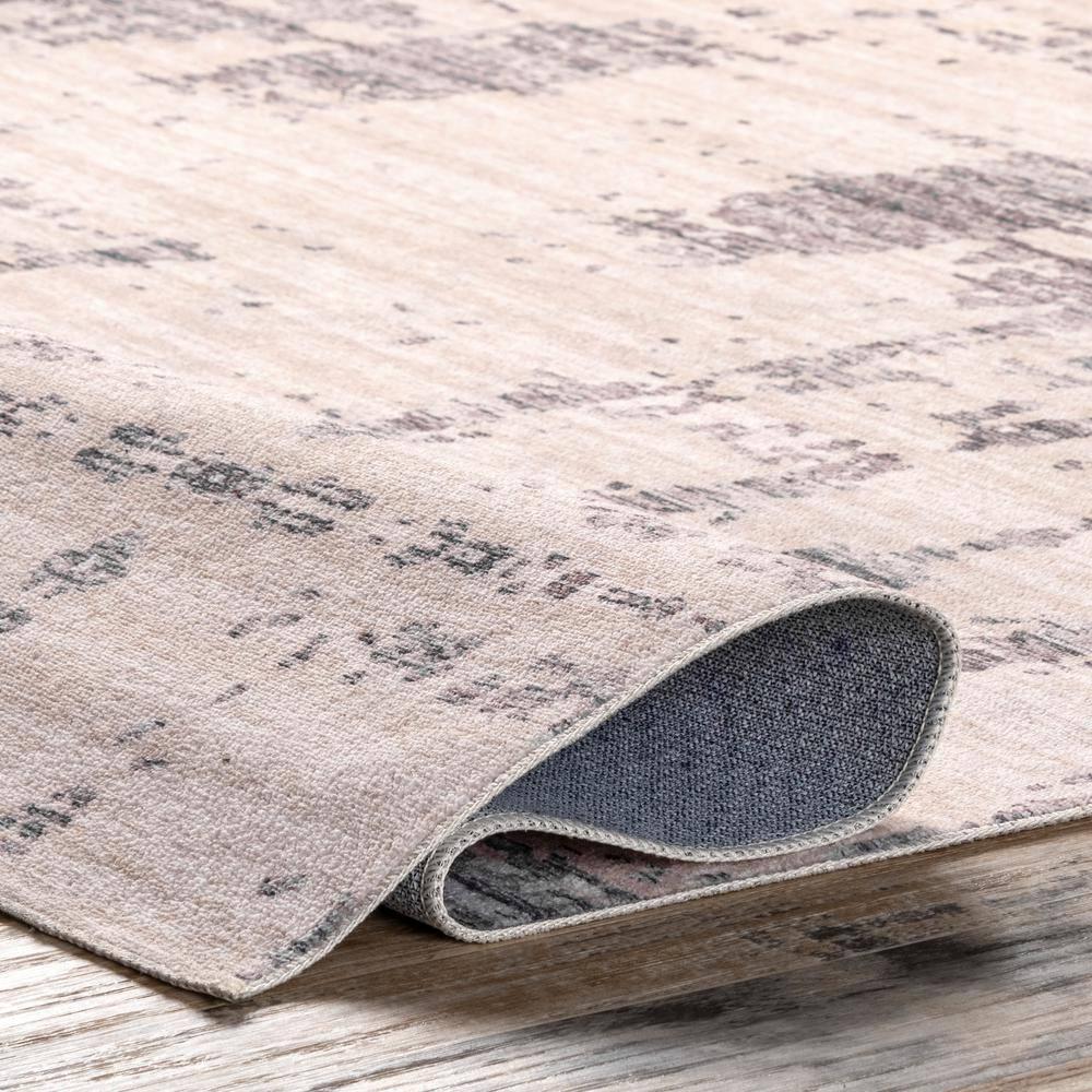 Nuloom Ariana Abstract 5x8 Machine Washable Indoor Area Rug for Living Room Bedroom Dining Room Kitchen, Grey/Beige