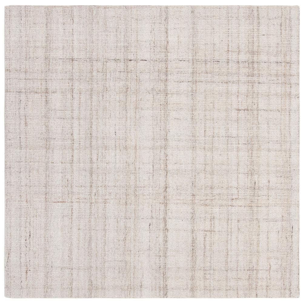 SAFAVIEH Abstract Bailey Striped Area Rug, Ivory/Beige, 10' x 10' Square