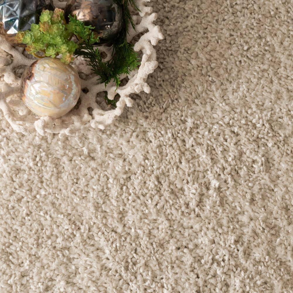 Nuloom Neva Solid 10x14 Shag Indoor Area Rug for Living Room Bedroom Dining Room Nursery, Beige/Ivory