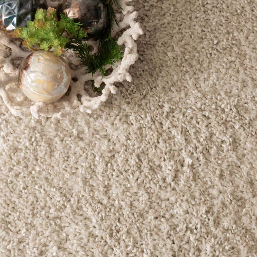 Nuloom Neva Solid 3x5 Accent Shag Indoor Area Rug for Living Room Bedroom Dining Room Nursery Entryway, Beige/Ivory
